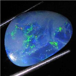 7.04ct Australian Black Opal Doublet Full Fire (GEM-36047)