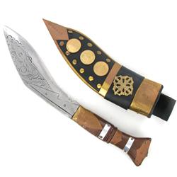 Tibet Teak Handle Steel Dagger and Scarab  (CLB-823)