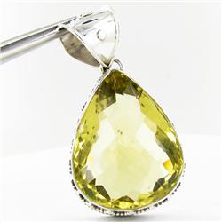 180twc Lemon Citrine Sterling Pendant (JEW-3351)
