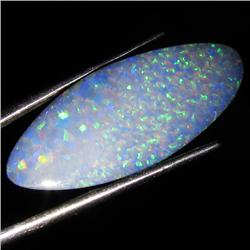 9.5ct Australian Black Opal Doublet Full Fire (GEM-36474)