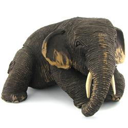 Hand Carved Teak Elephant (CLB-834)