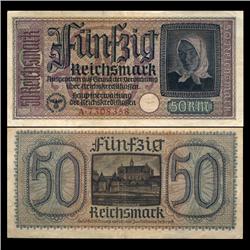 1940 Germany 50 Reichsmark Crisp Circulated (CUR-05849)