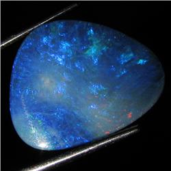 7.2ct Australian Black Opal Doublet Full Fire (GEM-36466)