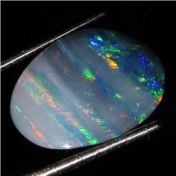 5.3ct Australian Black Opal Doublet Full Fire (GEM-36462)