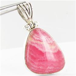 60twc Rhodocrosite Sterling Pendant (JEW-3378)