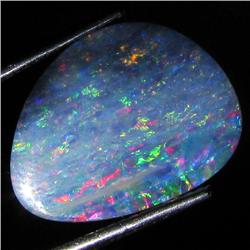 7.98ct Australian Black Opal Doublet Full Fire (GEM-36128)