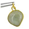 Image 1 : 25twc Jade Yellow Gold Vermeil Pendant (JEW-2223)