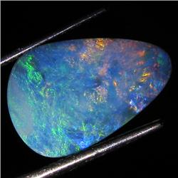 2.8ct Australian Black Opal Doublet Full Fire (GEM-36495)