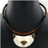Image 2 : Tibet Shell Agate Bead Nickel Necklace (JEW-3281)