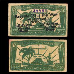 1942 Philippines Guerrilla Cagayan 20c Crisp Unc (COI-4562)