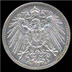 1915G Germany 1 Mark Better Unc RARE Double Die (COI-8060)