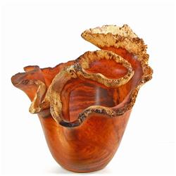 Rare Large Afzelia Burl Vase (DEC-060)