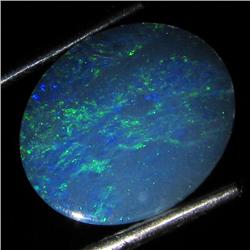 2.58ct Australian Black Opal Doublet Full Fire (GEM-35978)