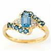 1.80ct London Bl Topaz Diamond Ring 9k Yel Gold (JEW-9361X)