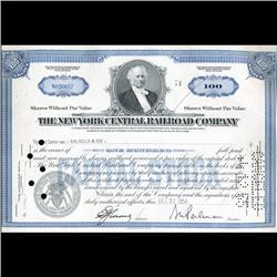 1950s NY Central RR Stock Certificate Rare (CUR-06421)