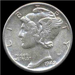 1942 Mercury Dime Gem MS65 FB (COI-8398)