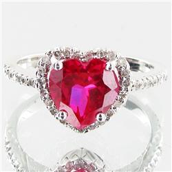 14.03twc Tourmaline Diamond Gold Vermeil Ring (JEW-3392)