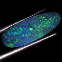 3.05ct Australian Black Opal Doublet Full Fire (GEM-36256)