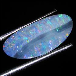 2.55ct Australian Black Opal Doublet Full Fire (GEM-36284)