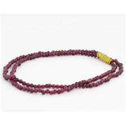 46.4twc Amethyst Bead Necklace 16" (JEW-1817)