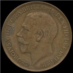 1911 Britain 1p XF/AU (COI-8886)