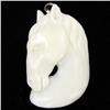 Handcarved Bone Horse Head Pendant 2.5" (JEW-2973)