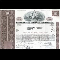1970s Eastern Gas Stock Certificate Scarce (CUR-06400)