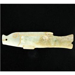 Antique Chinese Hongsan Jade Pendant (ANT-1642)