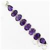 Image 1 : 185twc Deep Purple Amethyst Sterling Bracelet (JEW-3348)