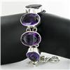 Image 2 : 185twc Deep Purple Amethyst Sterling Bracelet (JEW-3348)