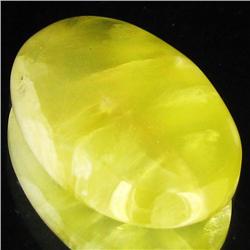 43.3ct Lemon Prehnite Cabochon (GEM-35693)