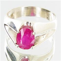 27.6twc Mozambique Ruby Sterling Ring (JEW-2734)