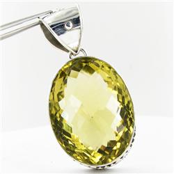 230twc Lemon Citrine Sterling Pendant (JEW-3358)