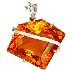 208twc Madeira Citrine Sterling Pendant (JEW-2326)