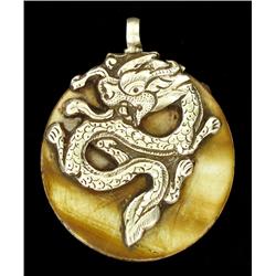 80ct Vintage Tibet Silver Shell Pendant (ANT-1575)