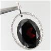 20.25twc Garnet Diamond 14k Gold Pendant (JEW-3384)