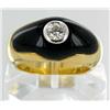 .26ct VVS Diamond & Black Onyx 18k Gold Mens Ring (JEW-1906)