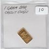 Image 1 : CREDIT SUSSIE GOLD BAR 999.9 FINE 1 GRAM #35710