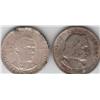 Image 1 : 2 SILVER COMMEMORATIVE HALVES 1892 COLUMBIA EXPO & 1946 BOOKER T