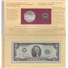 Image 2 : JEFFERSON SILVER $1 & CURRENCY SET SILVER DOLLAR $2