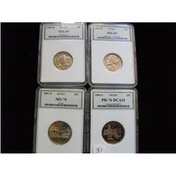 GROUP OF SLABBED COINS