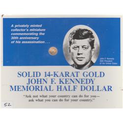 14K GOLD KENNEDY MEMORIAL