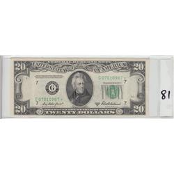 $20 FRN STAR 1950 B AU