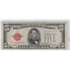 Image 1 : $5 1928 F SERIES HARDER SERIES RED SEAL