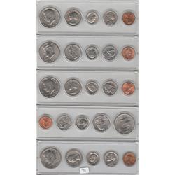 5 UNC SETS MIXED DATES
