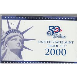 2000 PROOF SET QUARTERS AND HALF WITH $1 $2.91 FACE