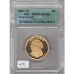 PERFECT 70 2007S ICG PROOF ADAMS $1