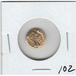 MEXICO WEDDING GOLD TOKEN 1865