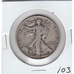 1939 WALKING LIBERTY HALF