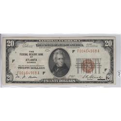 $20 FRBN *** ATLANTA*** 1929